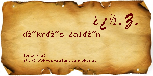 Ökrös Zalán névjegykártya